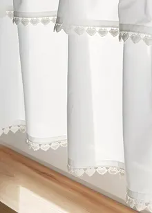 Tenda a vetro in cotone biologico con cuori applicati, bonprix Tenda a vetro in cotone biologico con cuori applicati, bonprix