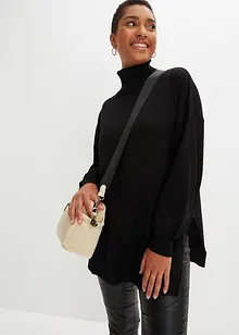 Maglione lungo a collo alto in misto viscosa, bonprix Maglione lungo a collo alto in misto viscosa, bonprix