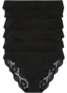 Slip con pizzo (pacco da 6), bonprix Slip con pizzo (pacco da 6), bonprix