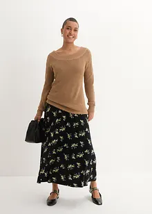 Maglione a coste con scollo a barca, bonprix Maglione a coste con scollo a barca, bonprix