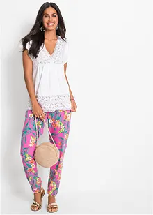 Maglia con pizzo sullo scollo, bonprix Maglia con pizzo sullo scollo, bonprix