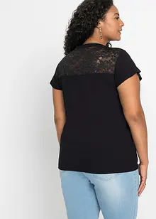 Maglia serafino in misto viscosa, bonprix Maglia serafino in misto viscosa, bonprix