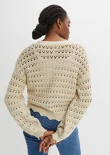 Cardigan traforato in puro cotone, bonprix Cardigan traforato in puro cotone, bonprix