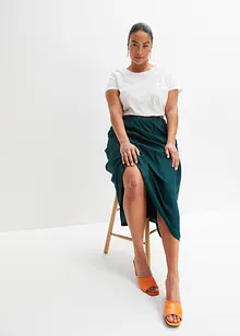 Gonna lunga con cintura (set 2 pezzi), bonprix Gonna lunga con cintura (set 2 pezzi), bonprix