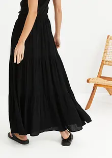 Gonna lunga a balze in viscosa operata, bonprix Gonna lunga a balze in viscosa operata, bonprix