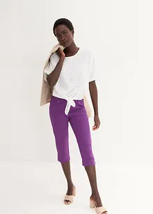 Pantaloni capri elasticizzati con elastico in vita, bonprix Pantaloni capri elasticizzati con elastico in vita, bonprix