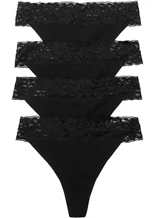 Perizoma con cotone (pacco da 4), bonprix Perizoma con cotone (pacco da 4), bonprix