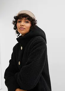 Pelliccia teddy sintetica con cappuccio e tasche, bonprix Pelliccia teddy sintetica con cappuccio e tasche, bonprix