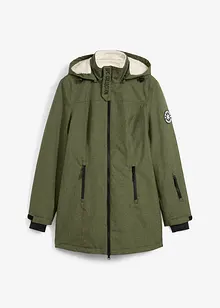 Giacca lunga tecnica impermeabile con pile teddy, bonprix Giacca lunga tecnica impermeabile con pile teddy, bonprix