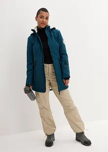 Giacca lunga tecnica impermeabile con pile teddy, bonprix Giacca lunga tecnica impermeabile con pile teddy, bonprix