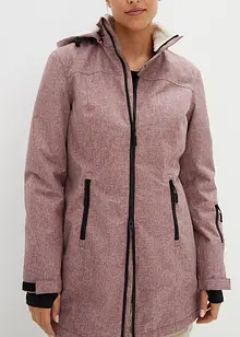 Giacca lunga tecnica impermeabile con pile teddy, bonprix Giacca lunga tecnica impermeabile con pile teddy, bonprix