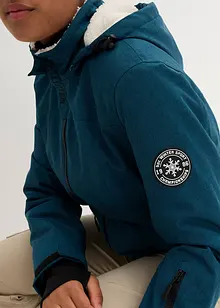 Giacca lunga tecnica impermeabile con pile teddy, bonprix Giacca lunga tecnica impermeabile con pile teddy, bonprix