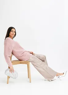 Maglione in filato grosso con scollatura a V, bonprix Maglione in filato grosso con scollatura a V, bonprix