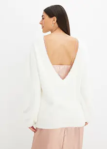 Maglione oversize con scollatura profonda al dorso, bonprix Maglione oversize con scollatura profonda al dorso, bonprix