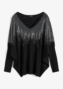 Maglione in filato fine con strass, bonprix Maglione in filato fine con strass, bonprix