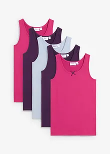 Canottiera con morbido cotone  (pacco da 5), bonprix Canottiera con morbido cotone  (pacco da 5), bonprix