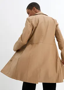 Giaccone in similpelle sciancrato con collo a revers, bonprix Giaccone in similpelle sciancrato con collo a revers, bonprix