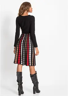 Abito in maglia a quadri, bonprix Abito in maglia a quadri, bonprix