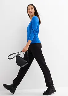 Maglia a maniche lunghe con scollo a V in cotone biologico, bonprix Maglia a maniche lunghe con scollo a V in cotone biologico, bonprix