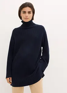 Maglione oversize a collo alto in misto cotone, bonprix Maglione oversize a collo alto in misto cotone, bonprix