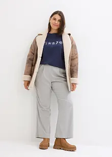 Maglia oversize a maniche lunghe con ricami natalizi, bonprix Maglia oversize a maniche lunghe con ricami natalizi, bonprix