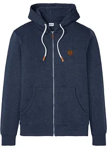 Felpa con zip, cappuccio e dettagli in similpelle, bonprix Felpa con zip, cappuccio e dettagli in similpelle, bonprix