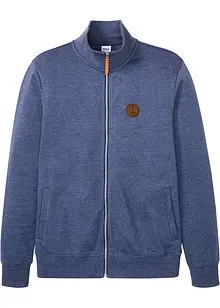 Felpa con zip con collo dritto e dettagli in similpelle, bonprix Felpa con zip con collo dritto e dettagli in similpelle, bonprix