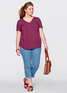 Camicetta in viscosa a maniche corte, bonprix Camicetta in viscosa a maniche corte, bonprix