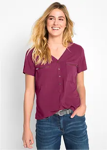 Camicetta in viscosa a maniche corte, bonprix Camicetta in viscosa a maniche corte, bonprix