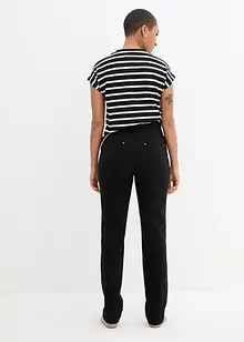 Pantaloni elasticizzati in bengalina con cinta comoda, straight, bonprix Pantaloni elasticizzati in bengalina con cinta comoda, straight, bonprix