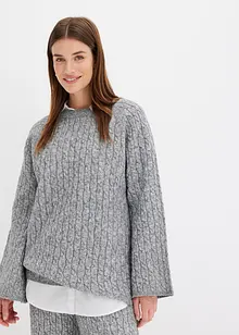 Maglione oversize con lavorazione a trecce, bonprix Maglione oversize con lavorazione a trecce, bonprix