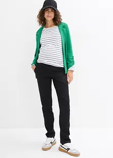 Pantaloni prémaman eleganti con gambe diritte in misto cotone delicato, bonprix Pantaloni prémaman eleganti con gambe diritte in misto cotone delicato, bonprix