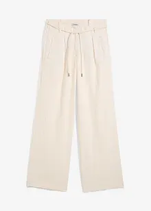 Pantaloni paper bag in misto lino leggero, bonprix Pantaloni paper bag in misto lino leggero, bonprix