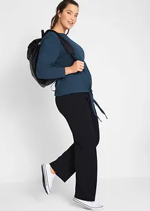 Pantaloni in maglina con cinta risvoltabile, straight, bonprix Pantaloni in maglina con cinta risvoltabile, straight, bonprix