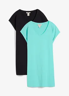 Abito in maglina di puro cotone biologico (pacco da 2), bonprix Abito in maglina di puro cotone biologico (pacco da 2), bonprix