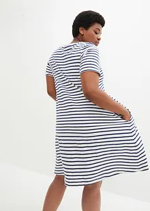 Abito di jersey al ginocchio in filato fiammato di cotone con tasche, bonprix Abito di jersey al ginocchio in filato fiammato di cotone con tasche, bonprix