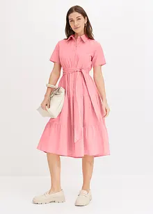 Abito chemisier in misto cotone elasticizzato, bonprix Abito chemisier in misto cotone elasticizzato, bonprix