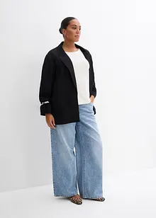 Blazer in misto viscosa crinkle strutturato, bonprix Blazer in misto viscosa crinkle strutturato, bonprix