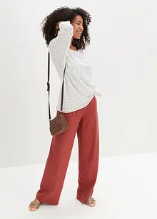 Pantaloni a palazzo lunghi  in misto lino, bonprix Pantaloni a palazzo lunghi  in misto lino, bonprix