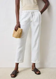 Pantaloni in puro lino con elastico in vita, bonprix Pantaloni in puro lino con elastico in vita, bonprix