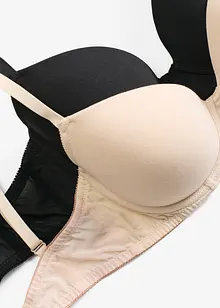 Reggiseno con coppe preformate, ferretto e cotone biologico (pacco da 2), bonprix Reggiseno con coppe preformate, ferretto e cotone biologico (pacco da 2), bonprix