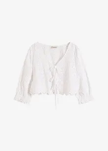 Blusa con ricamo traforato e maniche a sbuffo, bonprix Blusa con ricamo traforato e maniche a sbuffo, bonprix