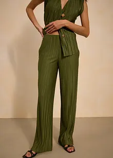 Pantaloni in jersey plissettati, bonprix Pantaloni in jersey plissettati, bonprix