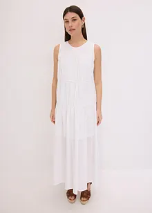 Abito lungo in cotone con arricciature, bonprix Abito lungo in cotone con arricciature, bonprix