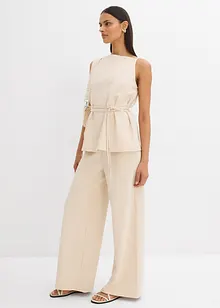 Pantaloni larghi in piquet, bonprix Pantaloni larghi in piquet, bonprix