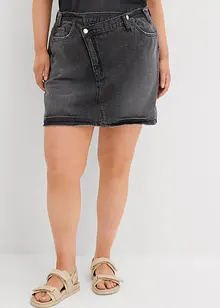 Gonna di jeans con cinta asimmetrica, bonprix Gonna di jeans con cinta asimmetrica, bonprix