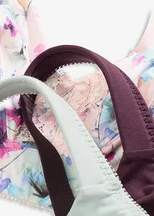 Reggiseno senza ferretto con cotone biologico morbido (pacco da 3), bonprix Reggiseno senza ferretto con cotone biologico morbido (pacco da 3), bonprix