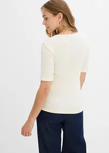 Maglia prémaman / da allattamento a coste in puro cotone biologico (pacco da 2), bonprix Maglia prémaman / da allattamento a coste in puro cotone biologico (pacco da 2), bonprix