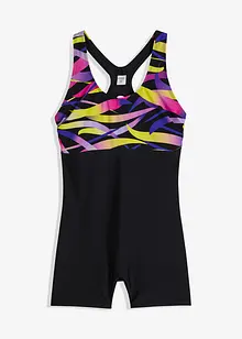 Costume intero sportivo a pantaloncino ad asciugatura rapida, bonprix Costume intero sportivo a pantaloncino ad asciugatura rapida, bonprix