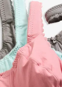 Reggiseno con ferretto e cotone biologico morbido (pacco da 3), bonprix Reggiseno con ferretto e cotone biologico morbido (pacco da 3), bonprix